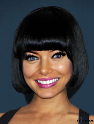 8 Zoll Black Straight Bobs Kinnlänge Modische Nicki Minaj Perücken