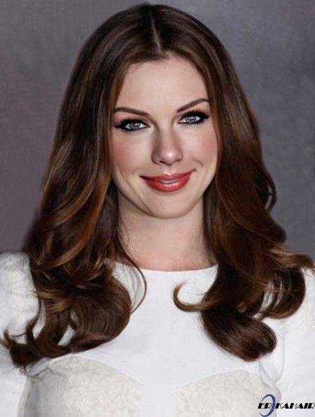 Auburn Long Wavy ohne Pony Capless 22 Zoll  Perücken