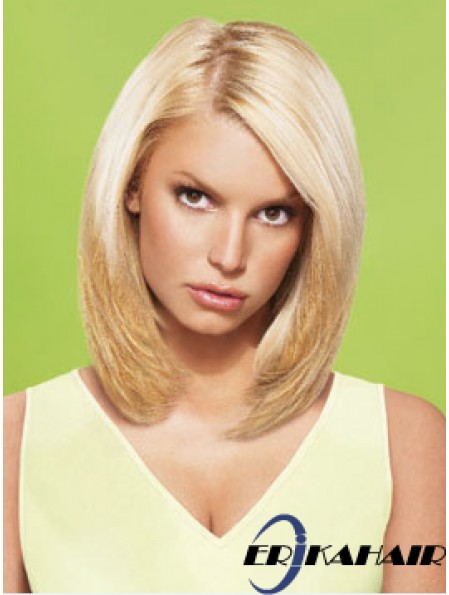 12 Zoll No-Fuss Blonde Short Straight Layered Jessica Simpson Perücken