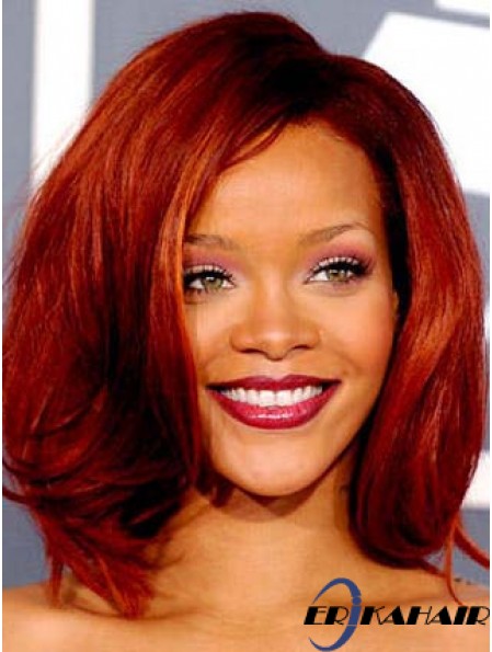 Red Wavy Without Bangs Spitzenfront 12 Zoll New  Perücken