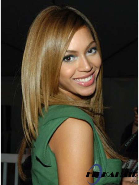 Brown Long Straight ohne Pony Lace Front 18 Zoll  Perücken