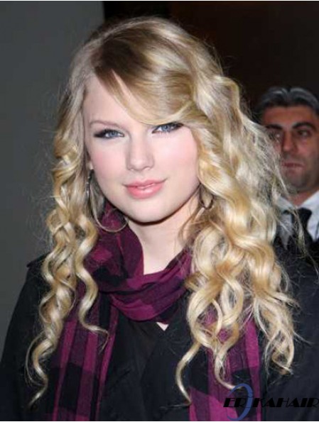 Capless With Bangs Wellige lange blonde blonde  Perücken