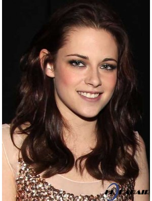 Beliebte Auburn Long Wavy 20 Zoll ohne Pony Kristen Stewart Perücken