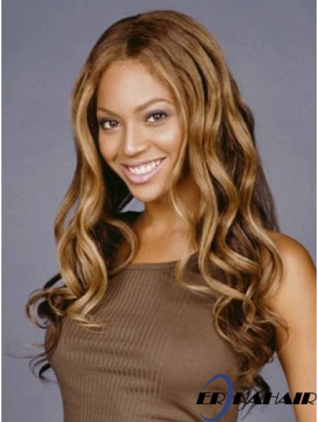 Brown Long Wavy ohne Pony Lace Front 22 Zoll  Perücken