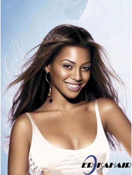 Brown Long Straight ohne Pony Lace Front 18 Zoll  Perücken
