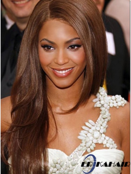 Brown Long Straight ohne Pony Lace Front 22 Zoll  Perücken