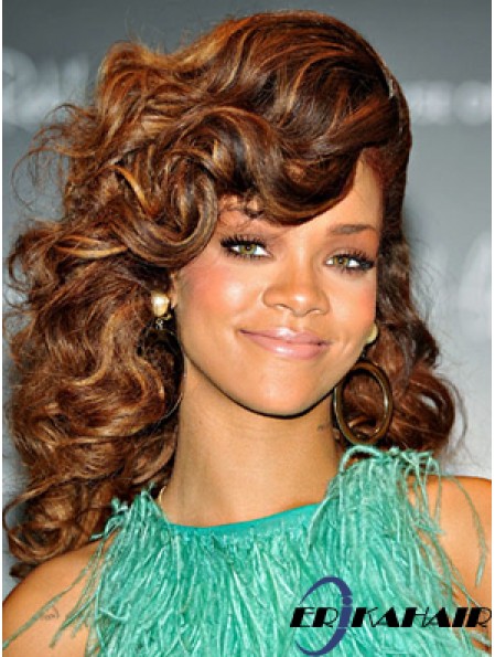 Brown Curly Layered Lace Front 18 Zoll Unglaubliche  Perücken