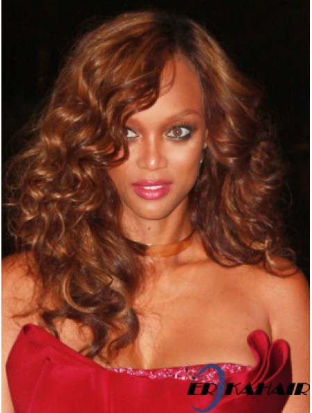 Auburn Curly ohne Pony Lace Front 18 Zoll Great Tyra Banks Perücken