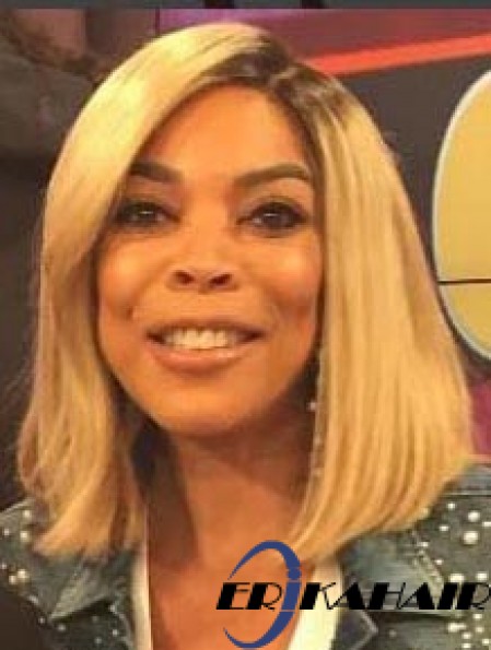 14  inchLace Front Remy Echthaar Bobs schulterlang blond gerade  Perücken