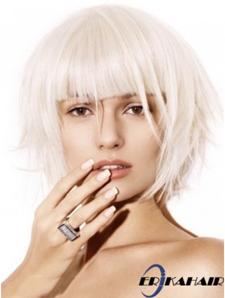 Capless Bobs Short Straight 10 Zoll Geeignete Mode Perücken