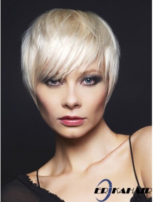 Monofilament Boycuts kurze gerade 8 Zoll Top Fashion Perücken