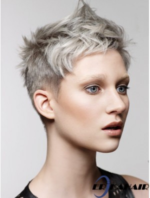 Lace Front Boycuts Short Straight 8 Zoll Convenient Fashion Perücken