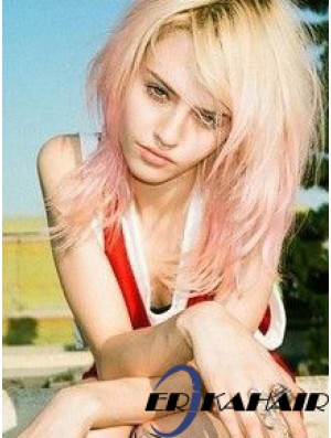 Langlebige Ombre / 2 Tone Long Wavy Layered 20  inchHuman Lace Perücken