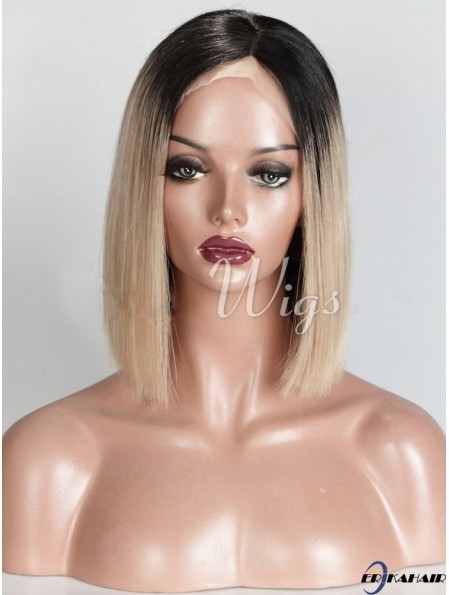 Kinnlänge Ombre / 2 Tone Straight Bobs Unglaubliche Afroamerikaner Perücken