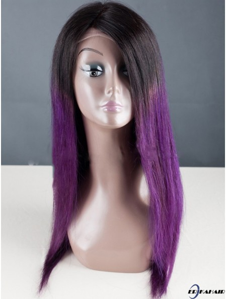 Lange gerade ohne Pony voller Spitze 18  inchDesigned Black Women Perücken