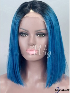 Kinn Länge Straight Bobs Full Lace 14  inchGünstige schwarze Frauen Perücken