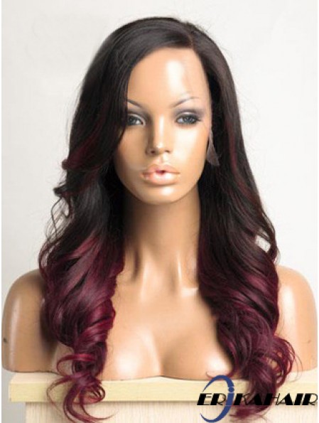 Lange Ombre / 2 Tone Wellig ohne Pony Ideale Afroamerikaner Perücken
