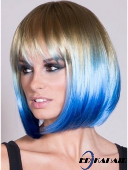 Kinnlänge gerade mit Pony Lace Front 22  inchBeliebte schwarze Frauen Perücken