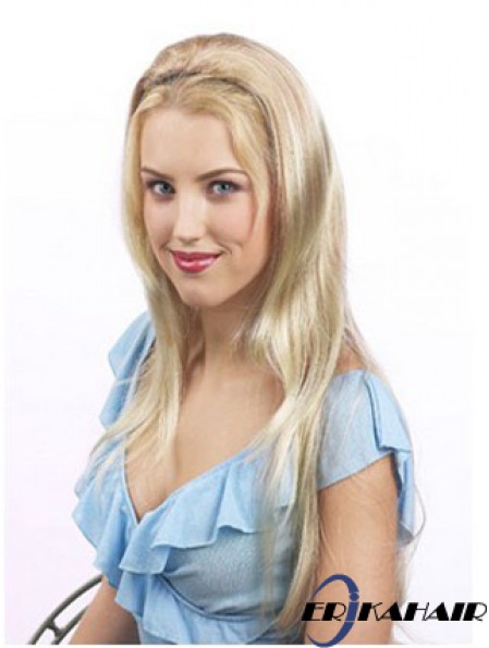 Geeignete blonde synthetische glatte Haarausfälle