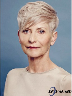 Perfekte kurze gerade Boycuts 8 Zoll Echthaar Perücken