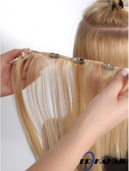 Haarverlängerungsclips Remy Straight Style Blonde Farbe