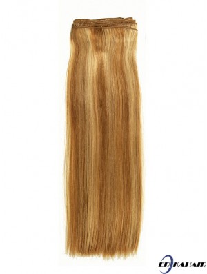 Straight Remy Echthaar Blond Neue Schussverlängerungen