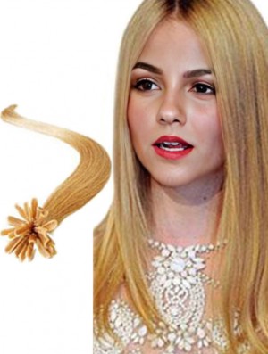 Blonde Straight Best Nail / U Tip Haarverlängerungen