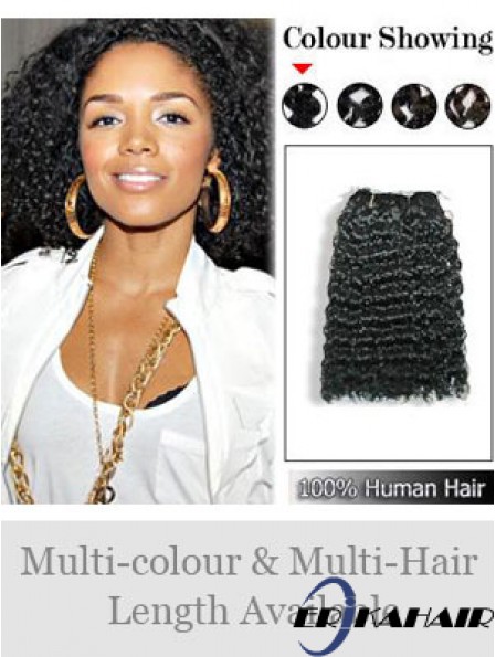 Curly Remy Menschenhaar Black Fashion Schussverlängerungen