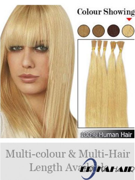 Blonde Straight Stick / I Tip Haarverlängerungen