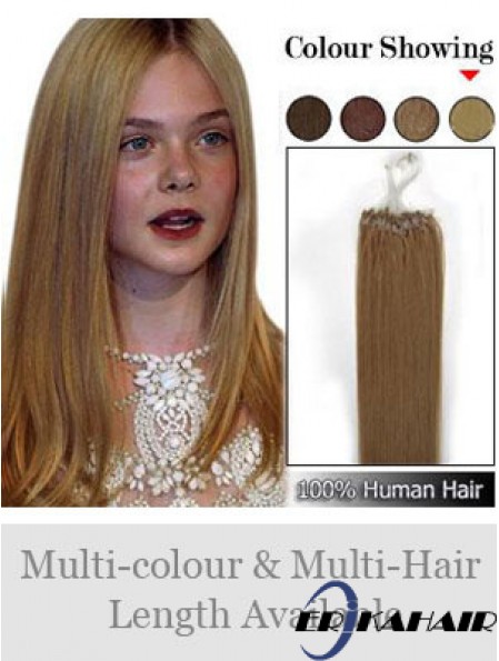 Hochwertige Brown Straight Micro Loop Ring Haarverlängerungen
