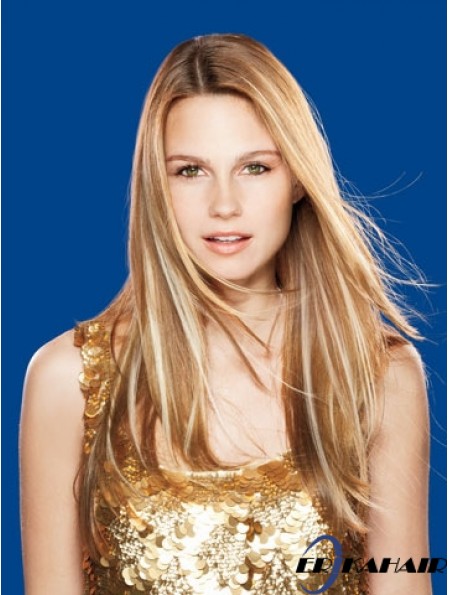Straight Remy Echthaar Brown Top Weft Extensions