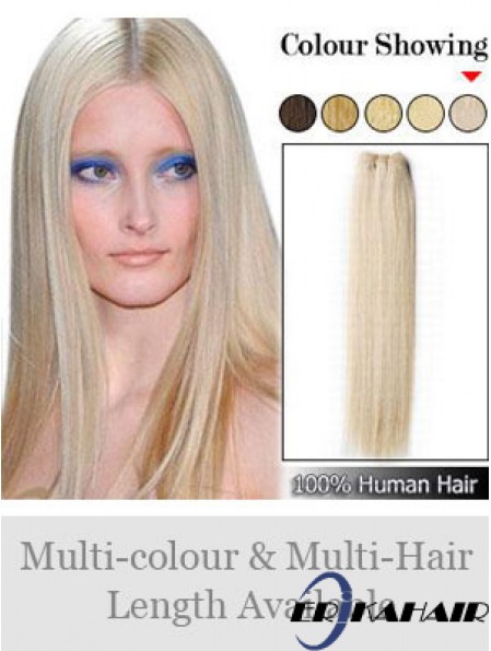 Straight Remy Echthaar Blonde Exquisite Schussverlängerungen