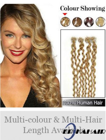 Frisuren Brown Curly Micro Loop Ring Haarverlängerungen