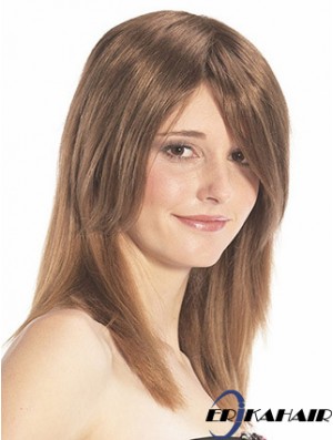 Gerade Auburn entworfene Remy Echthaar halbe Perücken