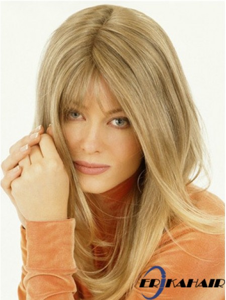 Perücke fällt lange Länge gerade Stil blonde Farbe