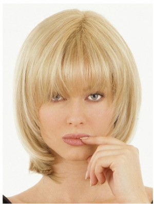 Halbe Perücken mit Remy Straight Style Blonde Farbe