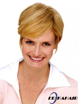 Discount Blonde Straight Synthetic Clip In Haarteilen