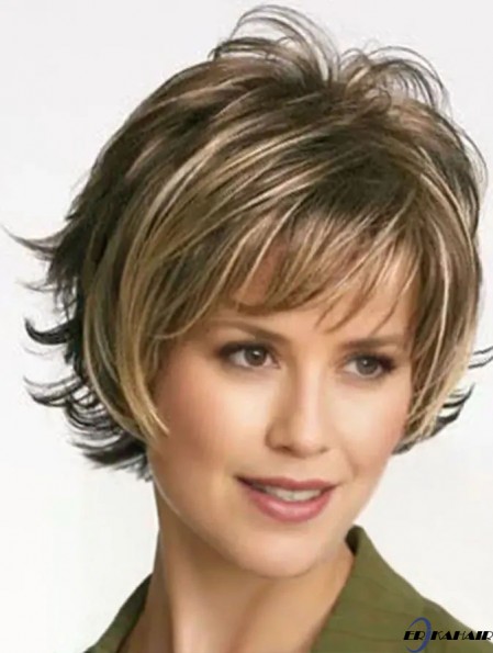 Layered Wavy Brown Capless Fabulous Short Perücken